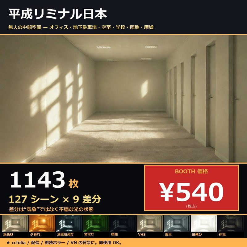 Heisei liminal Japan background asset